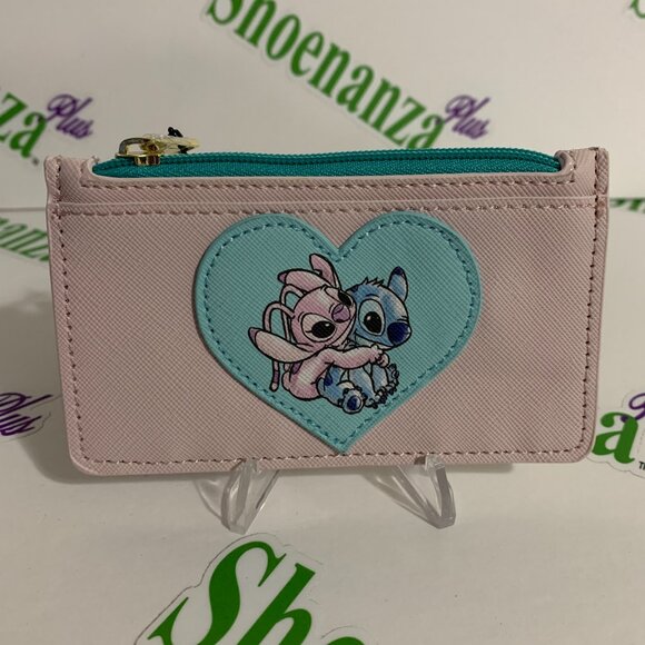 Neon Tuesday Cardholder Disney Lilo Stitch Angel Heart Pink Blue Card Holder - Picture 1 of 4